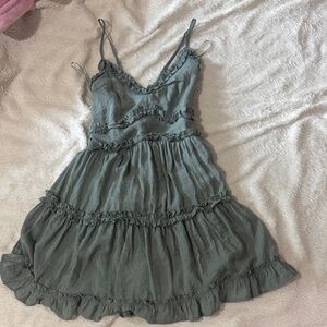 Francesca's Collections Green Mini Dress